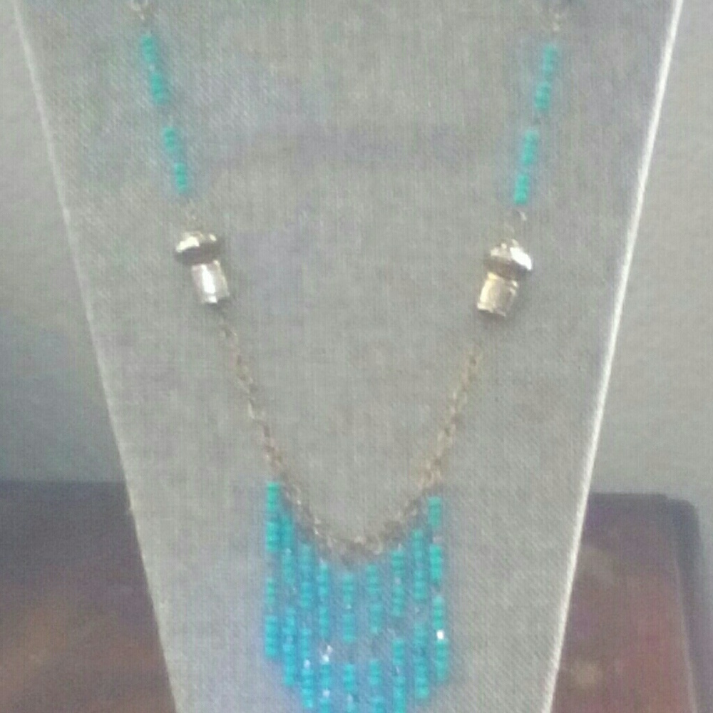 Simulated Beaded Turquoise Necklace (NWOT)